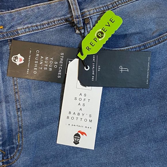 The Perfect Jean NYC‎ Blue Stretch Athletic Fit Denim Pants Trousers Men's 48x30 - Picture 8 of 11